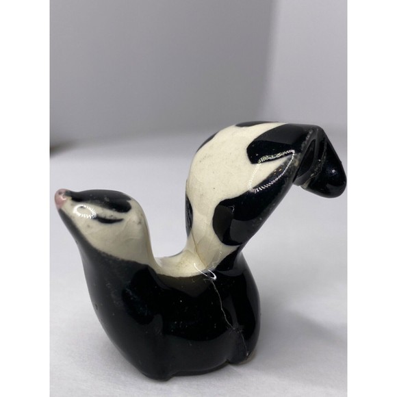 Vintage, Glazed , Skunks, Minature, Parents, baby,Ceramic - Picture 14 of 14